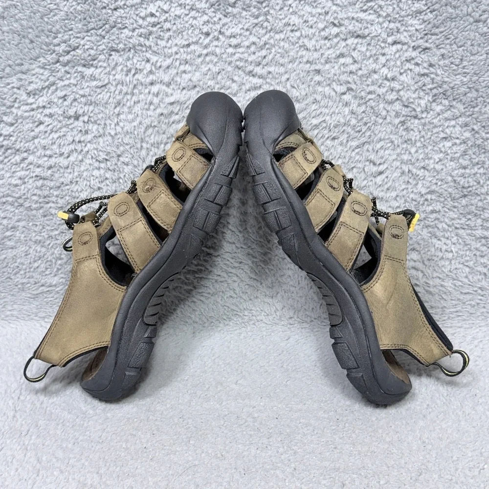 Keen Newport Mens Size‎ 10 Waterproof Hiking Sandals Shoes Taupe Leather